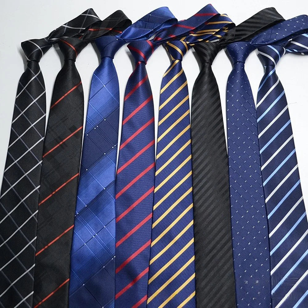Classic Stripe Necktie Men Business Formal Wedding Tie 8cm Blue Black Pink Red Neck Ties Fashion Shirt Dress Accessories - Ellianto fashion Men's