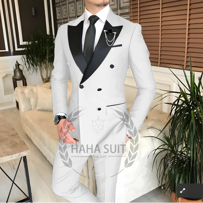 trend 2025 Men's Suit Tailored 2-Piece Clothing Fashion Men's Wedding Groom Suits Best Man Dinner Engagement Tuxedo - Ellianto fashion Men's
