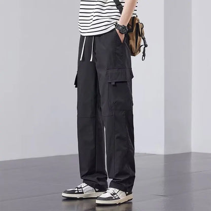 Work Wear Casual Pants Men's Breathable Loose Trousers Overalls for Men Working Clothes Comfortable Pant - Ellianto fashion Men's