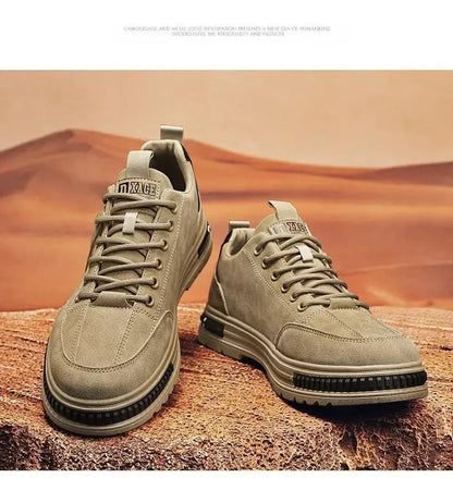Men's new breathable labor protection shoes, men's trendy and versatile anti slip sports board shoes, workwear shoes - Ellianto fashion Men's
