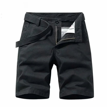 Casual Men's Shorts Trendy Cotton Color Versatile Slim Fit Work Pants Five Minute Pants Loose Fit Casual Style - Ellianto fashion Men's