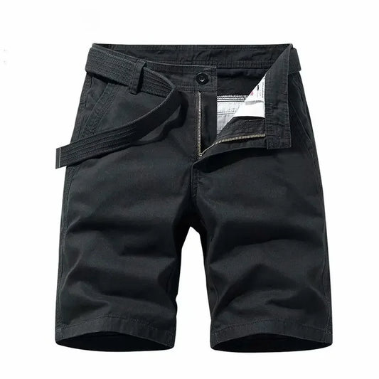 Casual Men's Shorts Trendy Cotton Color Versatile Slim Fit Work Pants Five Minute Pants Loose Fit Casual Style - Ellianto fashion Men's
