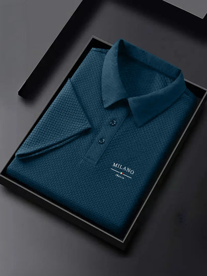 Men's Polo shirt, summer thin lapel short-sleeved, fashionable printed S314MILANO youth casual versatile top - Ellianto fashion Men's