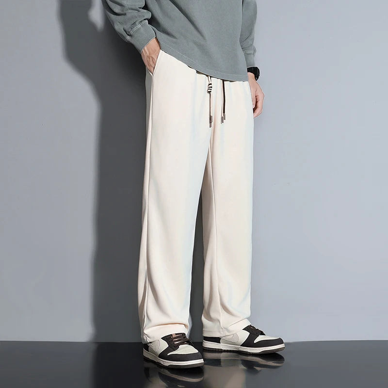 Contemporary Men's Fashion Trousers Loose Silhouette Trendy Drawstring Detail Suited for a Variety of Occasions Comfort - Ellianto fashion Men's