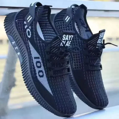 Men's casual shoes, fashionable and versatile sports shoes, breathable running shoes, outdoor walking training tennis shoes - Ellianto fashion Men's