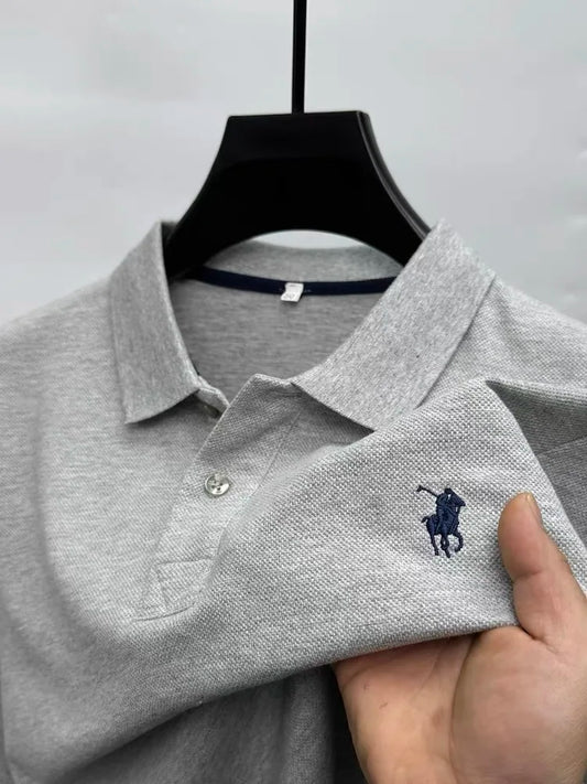 100% cotton high-end brand short sleeve polo shirt men summer business Paul fashion embroidered T-shirt loose casual men's wear - Ellianto fashion Men's
