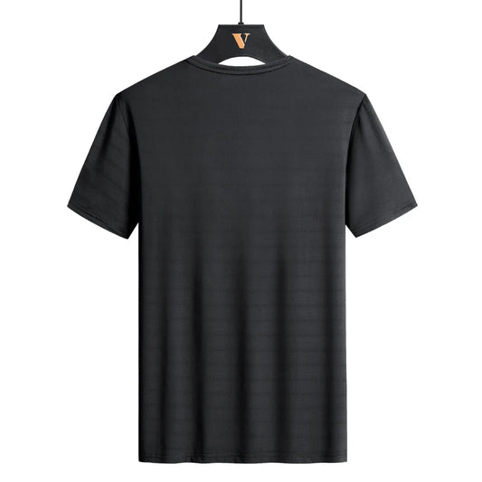 CHRLCK Plus Size Summer Ice Silk Short Sleeve T-Shirt Men's Loose Thin Sports T-shirt For Seniors Outdoor Fitness Casual T-shirt - Ellianto fashion Men's