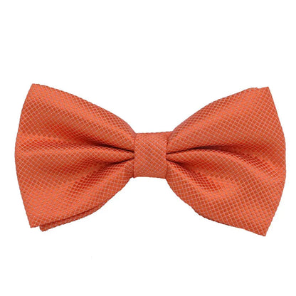 Solid Bowtie Mans Tie Solid Fashion Check Bowties Wedding Banquet Black Gold Red Green Pink Black White Classic Bow Ties For Men - Ellianto fashion Men's
