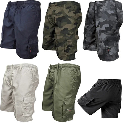 Men's Summer Tactical Cargo Shorts Military - Inspired Fashionable Pockets Camouflage for Jogging, Hiking & Work - Ellianto fashion Men's