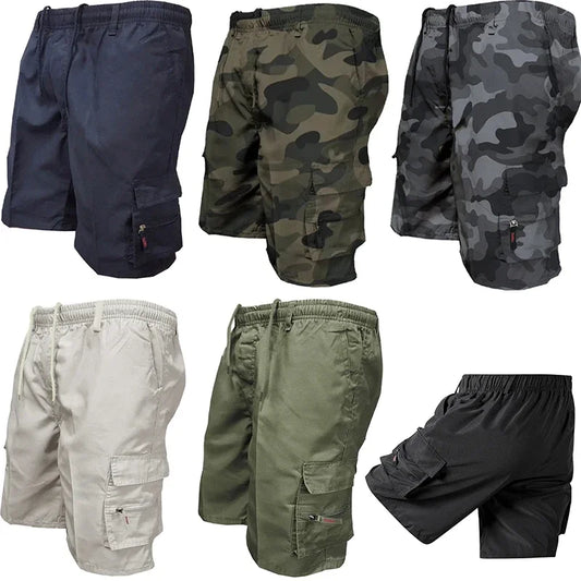 Men's Summer Tactical Cargo Shorts Military - Inspired Fashionable Pockets Camouflage for Jogging, Hiking & Work - Ellianto fashion Men's