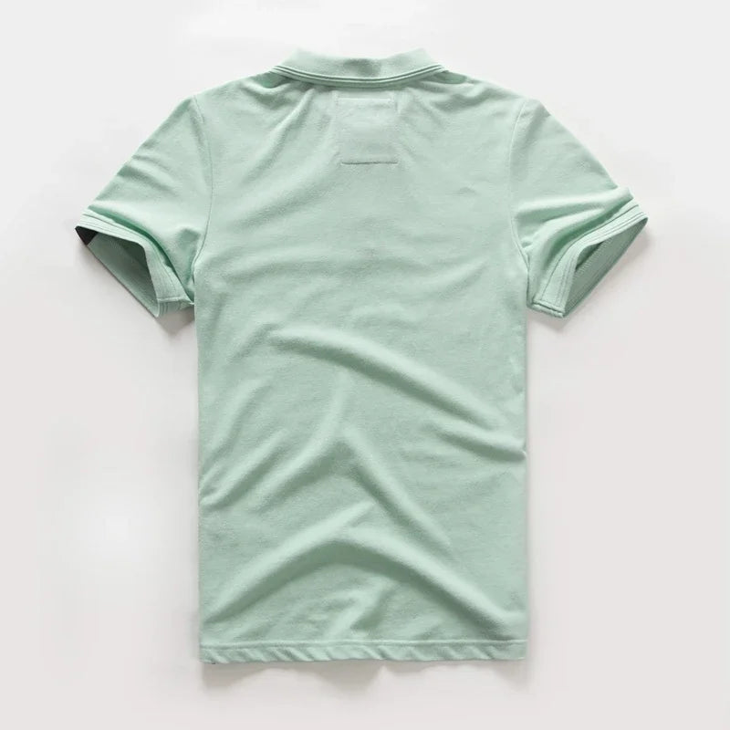 Shirts for Men Summer Cotton T shirts luxury Men Clothing Short Sleeve tee Tops man Simple business Shirt Goth Punk mens shirts - Ellianto fashion Men's