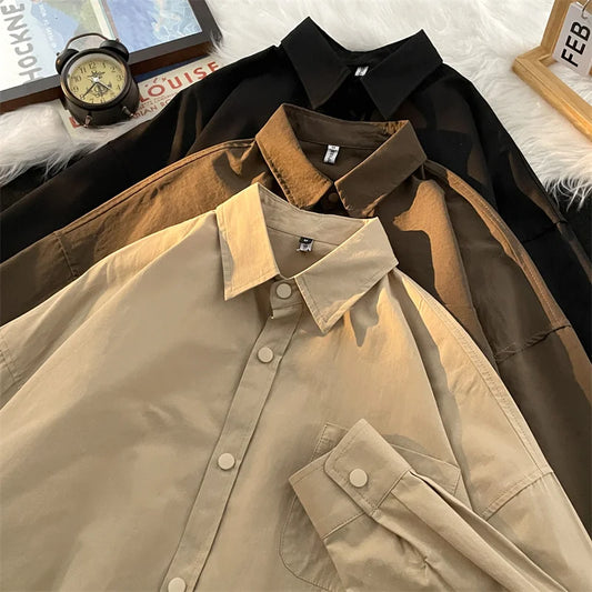 Lightweight Vintage Long-Sleeve Shirt – Breathable Comfort and Effortless Style for the Modern Man