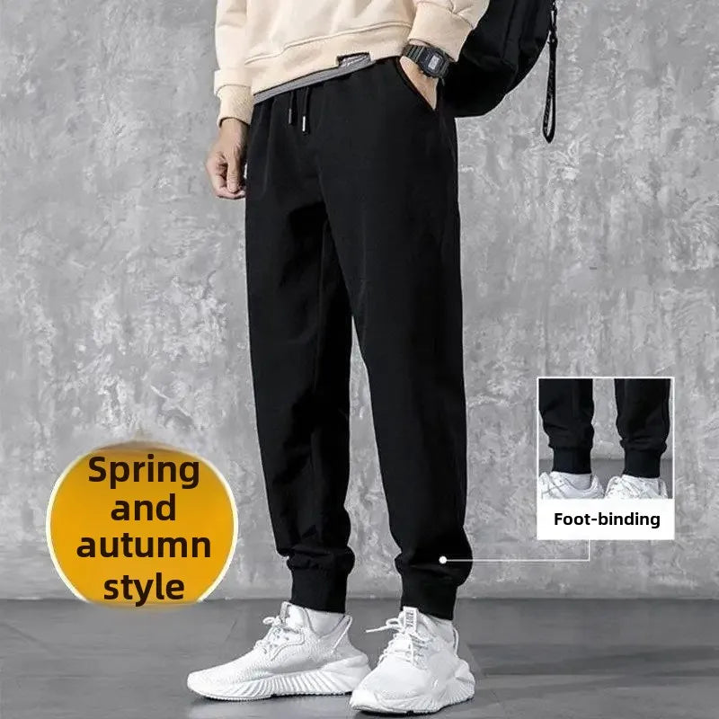 Summer Thin Men's Harajuku Cargo Pants Loose-Fit Sports Trendy Versatile Ankle-Length Casual Trousers - Ellianto fashion Men's