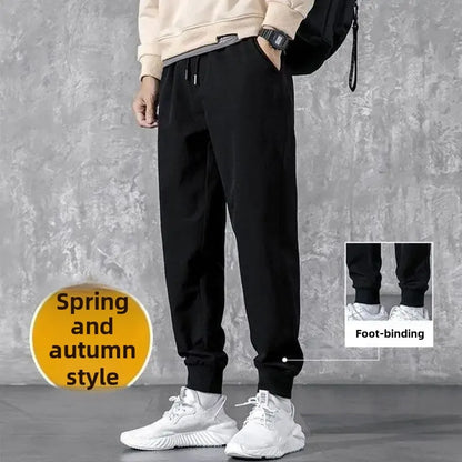 Summer Thin Men's Harajuku Cargo Pants Loose-Fit Sports Trendy Versatile Ankle-Length Casual Trousers - Ellianto fashion Men's