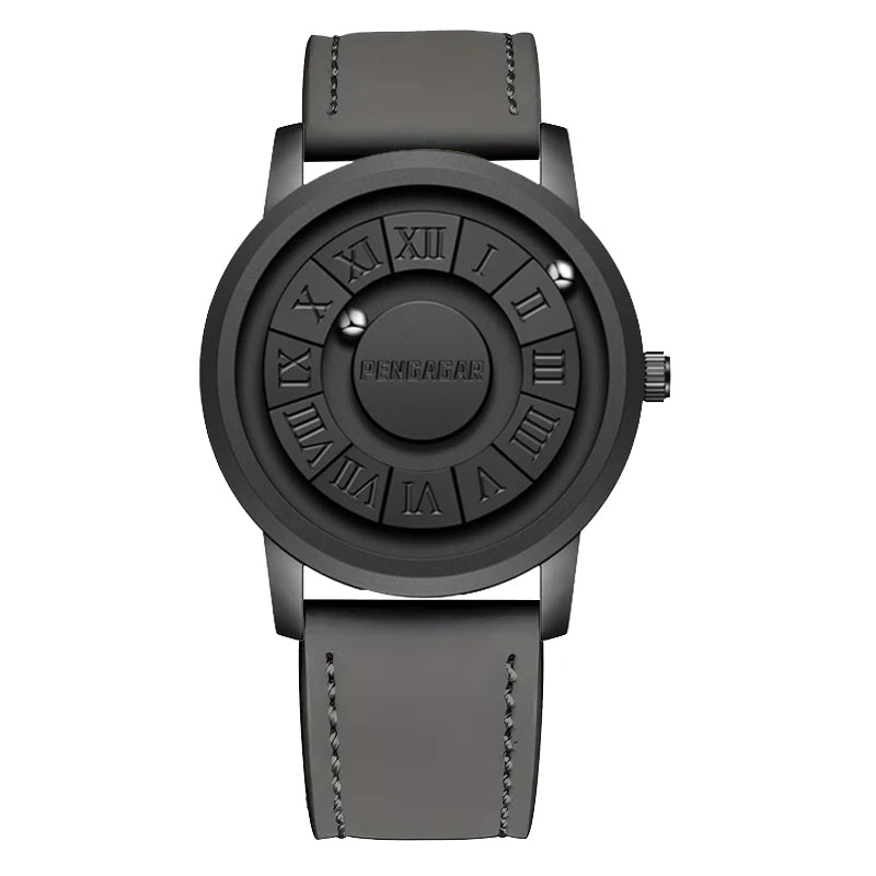 2025 New Men's Watches Top Luxury Quartz Watch For Men Creative Scrolling Pointer Magnetic Force Wrist Clock Relogio Masculino - Ellianto fashion Men's