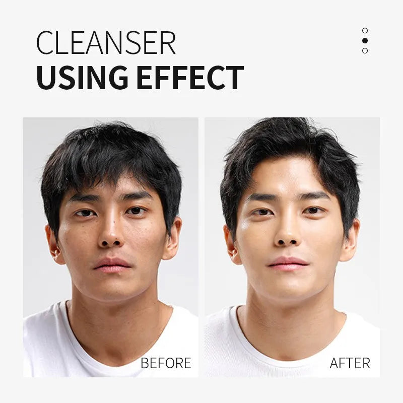 LAIKOU Men Facial Cleanser Moisturizing Oil control Exfoliating Acne Prone Skin Blackhead Remover 50g - Ellianto fashion Men's