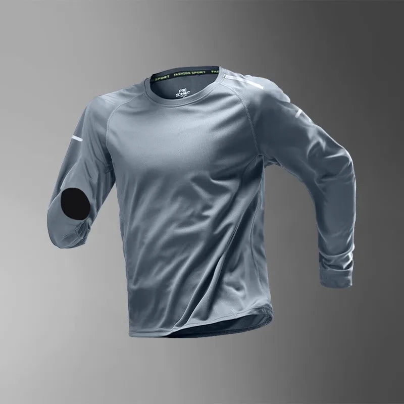 Men's Running Quick-drying Clothes Long Sleeve Running Training Fitness Morning Sports Cycling Mountaineering Men Clothes Tops - Ellianto fashion Men's