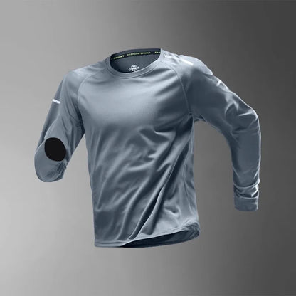 Men's Running Quick-drying Clothes Long Sleeve Running Training Fitness Morning Sports Cycling Mountaineering Men Clothes Tops - Ellianto fashion Men's
