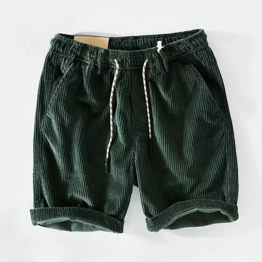 American Style Summer Vintage Men's Corduroy Work Shorts Loose-Fit Casual Five-Piece Pants Trendy Brand Outerwear
