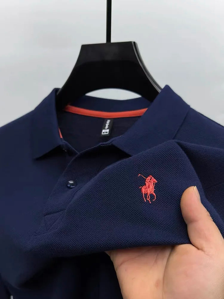 100% cotton high-end brand short sleeve polo shirt men summer business Paul fashion embroidered T-shirt loose casual men's wear - Ellianto fashion Men's