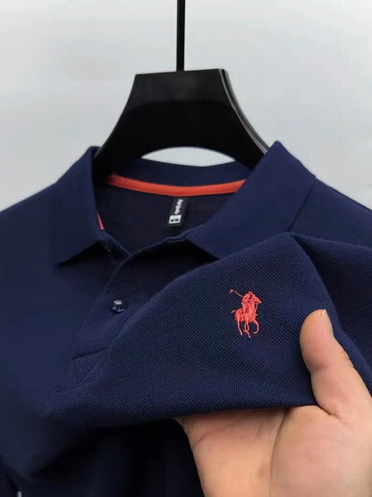 100% cotton high-end brand short sleeve polo shirt men summer business Paul fashion embroidered T-shirt loose casual men's wear - Ellianto fashion Men's