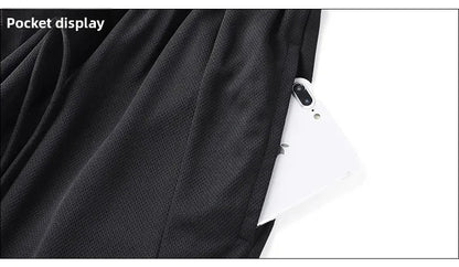 Summer Casual Sports Men's Short Sleeve T-Shirt plus Size Three-Piece Set New Style Long Pants Comfortable Breathable Clothing - Ellianto fashion Men's