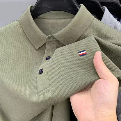 Hot Sale Comfortable Breathable Versatile Summer High Quality Top New Men Casual Polo Shirt Male Fashion Embroidered Long Sleeve - Ellianto fashion Men's