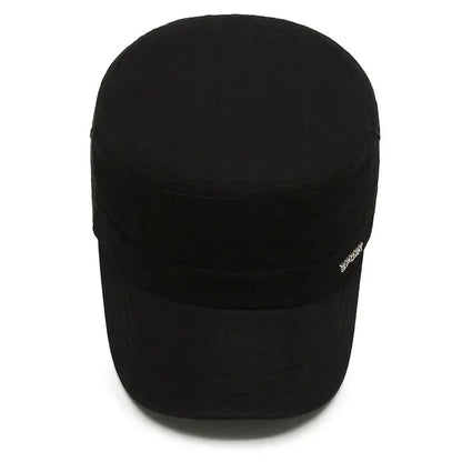 Hat Men's Flat Military Hat Is Simple And Versatile, Middle-Aged Hat Spring And Autumn Duck Tongue Casual Fashion New Style - Ellianto fashion Men's