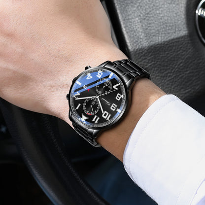 NEW Fashion Multifunction Men for Watches Top Brand Casual Sports Waterproof Wristwatch Chronograph Calendar Men's Watch Gifts - Ellianto fashion Men's