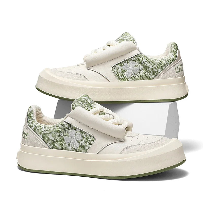 Skateboard Mens Shoes Sneakers Genuine Leather Casual Fashion Outdoor Running Sports Hiking Low-Top Vulcanized Men Shoes - Ellianto fashion Men's
