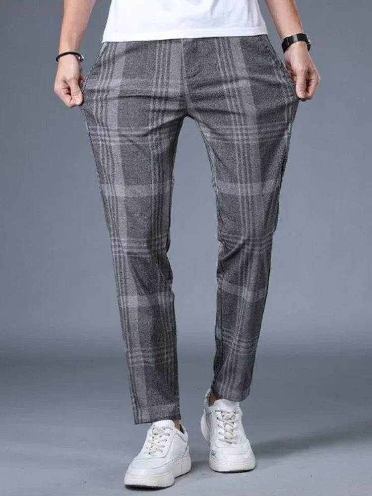 Work Social Tailoring Man Suits Pants Gray Business Trousers for Men Office Summer 2025 New in Chinese Homme Formal High Quality - Ellianto fashion Men's
