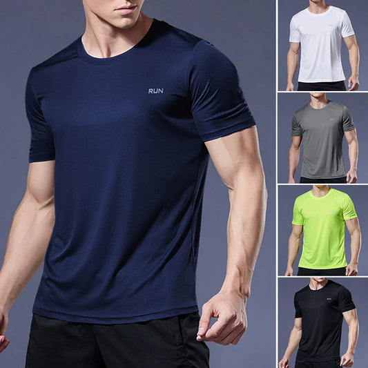Set Summer Sport Gym t Shirt Men Quick Dry Running Bodybuilding Shirts Men Short Sleeve Fitness Tops Oversized Brazil t-Shirt Jersey - Ellianto fashion Men's