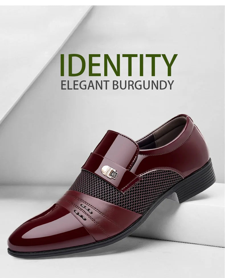 Oxford Shoes Men's Luxury Lacquer Wedding Shoe Pointed Toe Dress Shoes for Men Classic Business Men Leather Shoes Big Size 38-48 - Ellianto fashion Men's