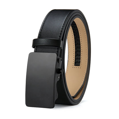 Men's Premium Leather Smooth Ratchet Business Belt Men's Dress and Casual Daily Adjustable Buckle, Tailor-made - Ellianto fashion Men's