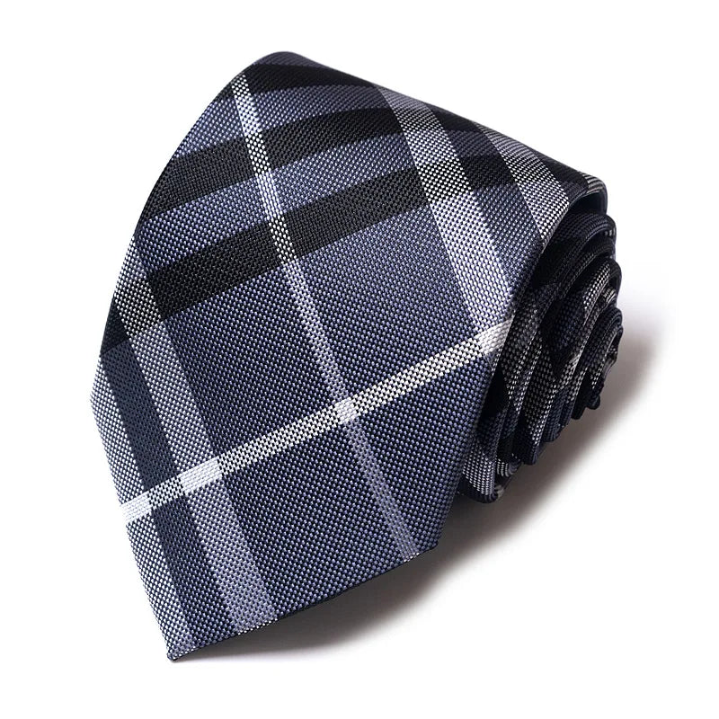 High-quality Wedding Ties For Men Fashion New Style Blue Strip Print Neckties Daily Office Apparel Accessories Gift For Man - Ellianto fashion Men's