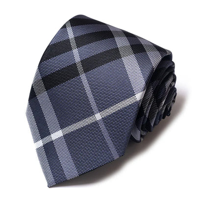 High-quality Wedding Ties For Men Fashion New Style Blue Strip Print Neckties Daily Office Apparel Accessories Gift For Man - Ellianto fashion Men's