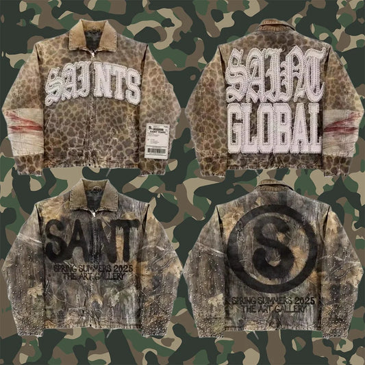 Streetwear Vintage Camouflage Jacket Y2K Clothes Men Women Hip Hop Alphabet Patch Embroidery Oversized Jackets Casual Rock Coats - Ellianto fashion Men's
