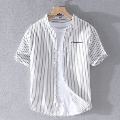 Retro Japanese-Style Short-Sleeve Shirt – Effortless Versatility and Relaxed Confidence for the Modern Man