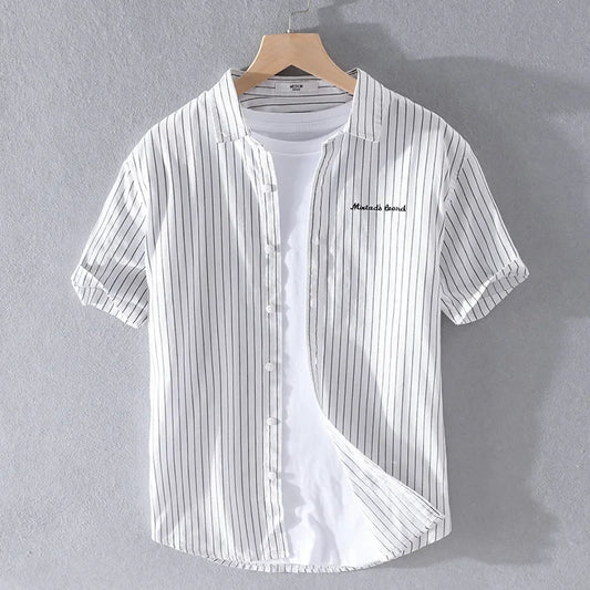 Retro Japanese-Style Short-Sleeve Shirt – Effortless Versatility and Relaxed Confidence for the Modern Man