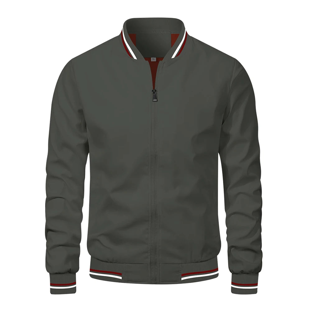 Spring Summer Bomber Jacket Men Black Casual Slim Fit Baseball Mens Jackets New Autumn Fashion High Quality Jackets for Men - Ellianto fashion Men's