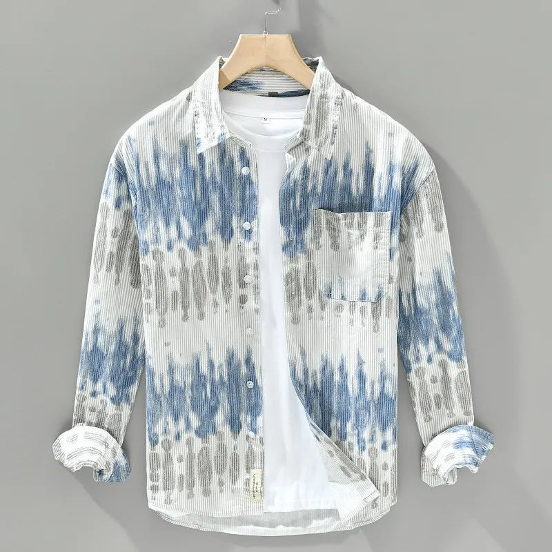 Men’s 100% Cotton Retro American Casual Shirt – Timeless Style with Lightweight, All-Day Comfort for the Modern Gentleman