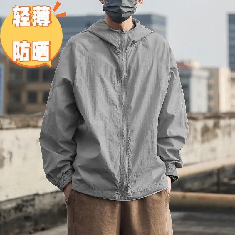 Sunscreen clothing for men breathable sports summer UV resistant outdoor fishing suit - Ellianto fashion Men's