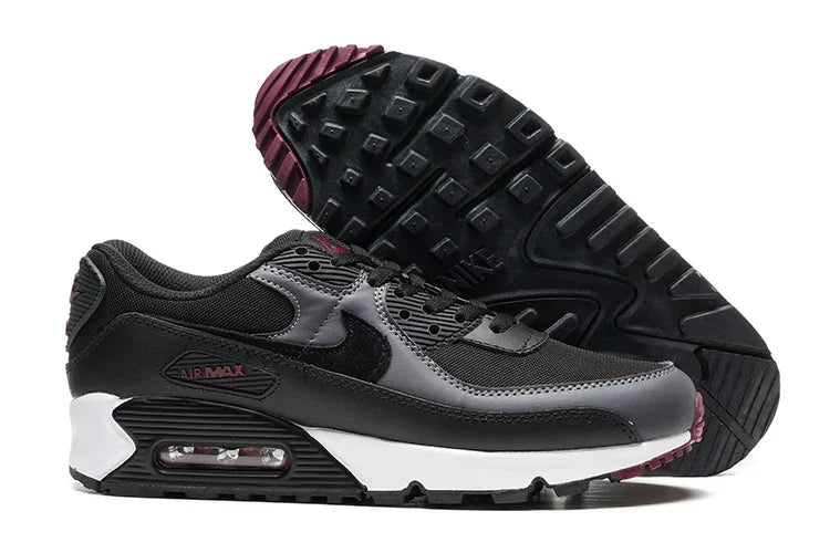 Nike Air Max 90 Fashionable Versatile Comfortable Height-increasing Air-cushioned Shock-absorbing Casual Running Shoe Black - Ellianto fashion Men's