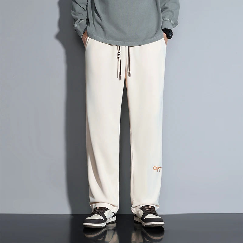 Contemporary Men's Fashion Trousers Loose Silhouette Trendy Drawstring Detail Suited for a Variety of Occasions Comfort - Ellianto fashion Men's