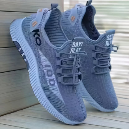 Men's casual shoes, fashionable and versatile sports shoes, breathable running shoes, outdoor walking training tennis shoes - Ellianto fashion Men's