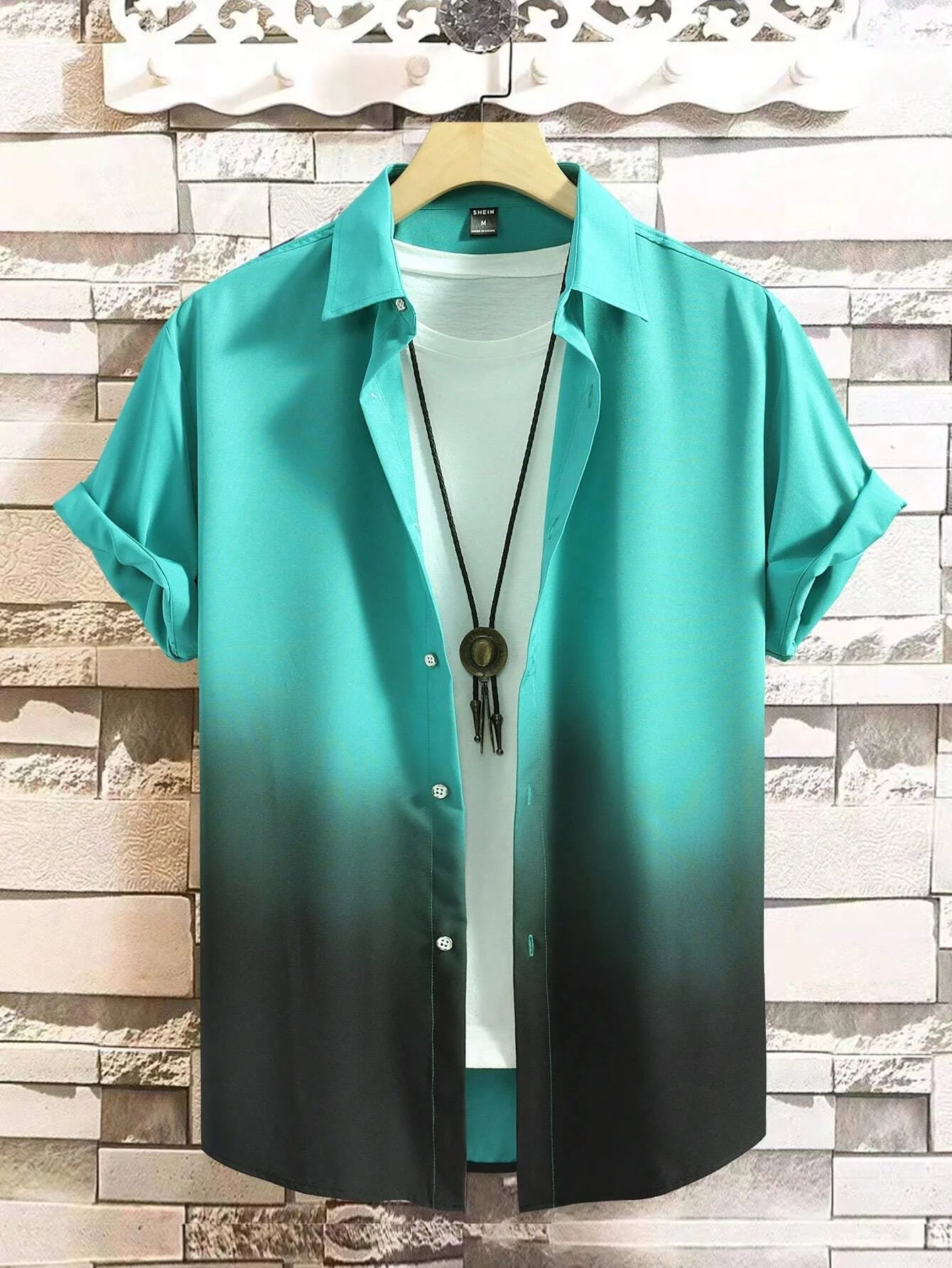 Men's Shirt Summer Clothing Gradient Design Graphic 3D Print Shirts Short Sleeve Tops Streetwear Loose Casual Hawaiian Shirts - Ellianto fashion Men's