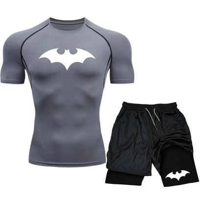 Men’s Combat Sports Set – Rash Guard, Compression Tights, Training T-Shirt & Muay Thai Shorts for MMA, Boxing & Jiu-Jitsu