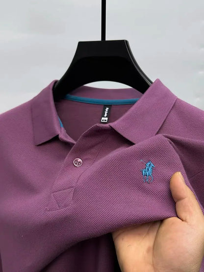 100% cotton high-end brand short sleeve polo shirt men summer business Paul fashion embroidered T-shirt loose casual men's wear - Ellianto fashion Men's