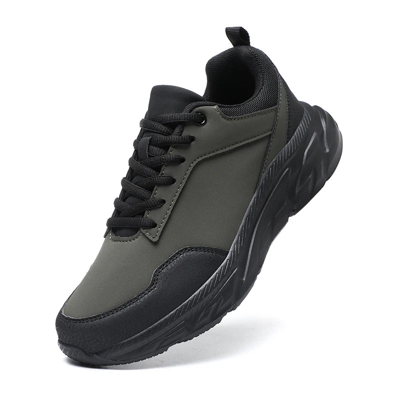Autumn Men Sneakers Thick Soled Casual Shoes Men Cushioning Sports Shoes Outdoor Waterproof Walking Shoes Plus Size 39-48 - Ellianto fashion Men's