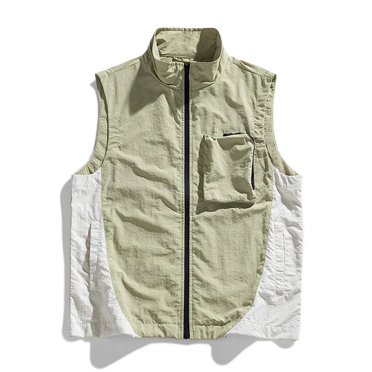 Men's vest for spring and summer new outerwear for camping hiking outdoor charging fashionable trend simple and high-end vest - Ellianto fashion Men's